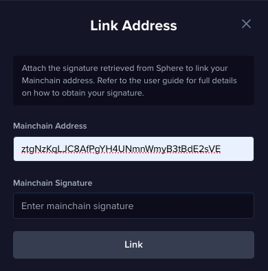 Mainchain Address